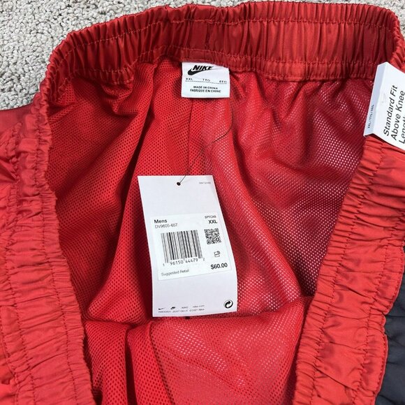 Nike Flow Summer Basketball Shorts Red Black Gray Men's Size XXL - Picture 2 of 5